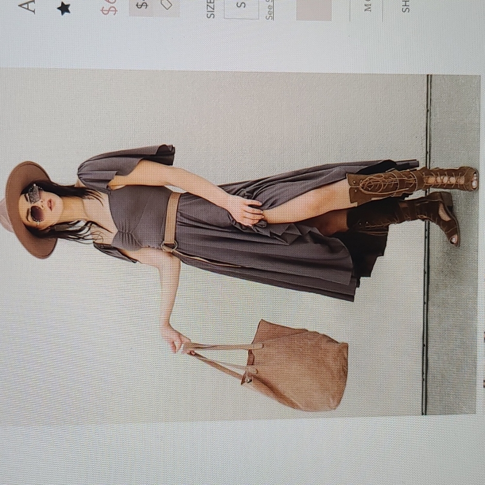 Joyfolie Alana Dress in Charcoal